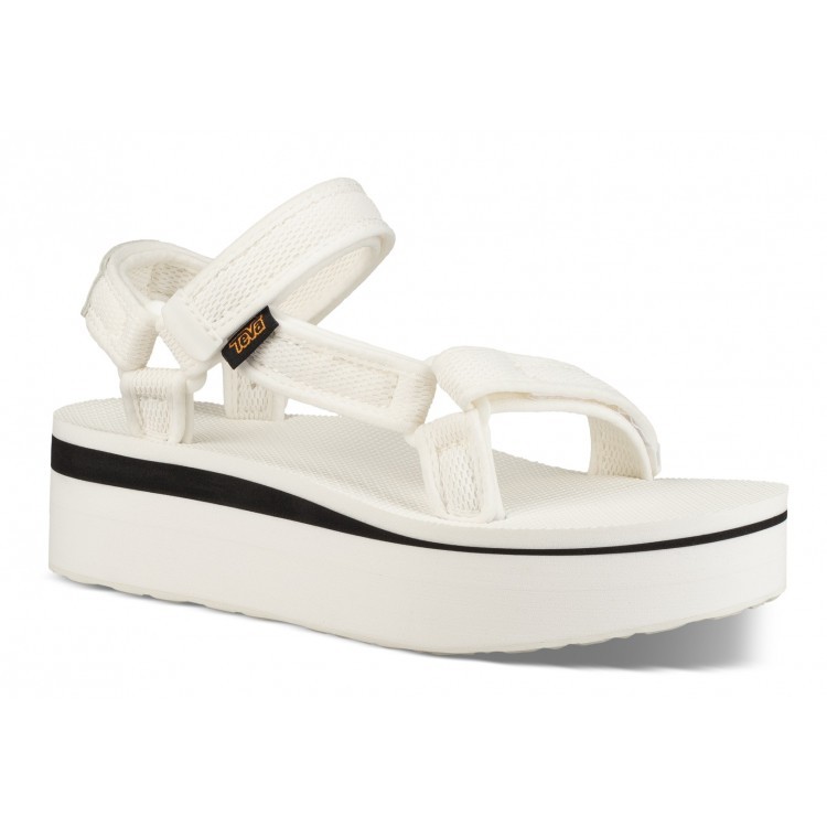 Sandale Teva Flatform Universal Mesh Print Alb - Bright White - imagine 5